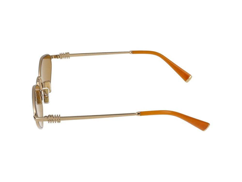 Miu Miu Gold Irregular Geometric Sunglasses