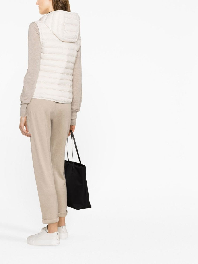 Brunello Cucinelli Beige Subtle Glitter Cotton-Silk Cropped Pants