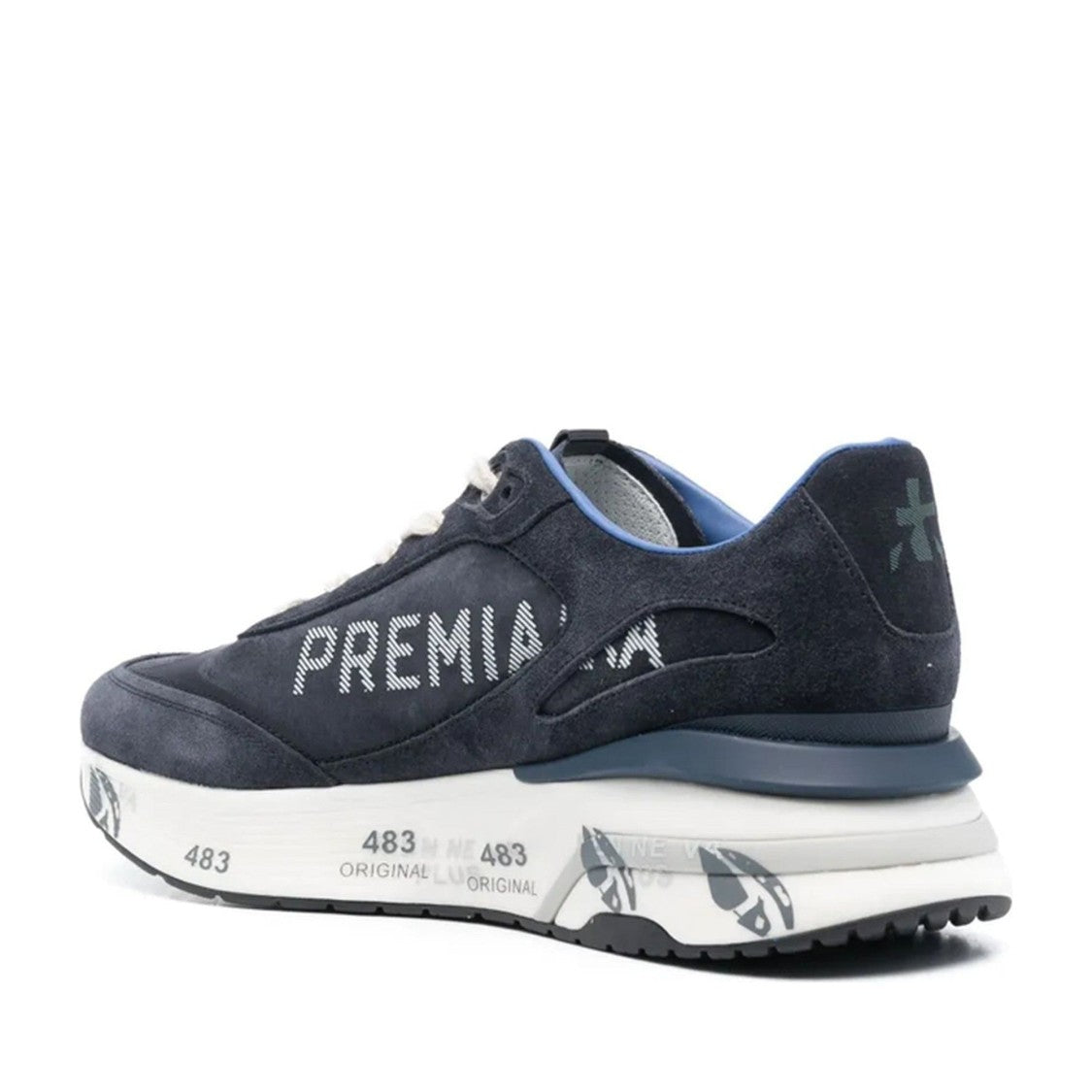 Premiata Blue Moerun Suede Cushioning Sneakers