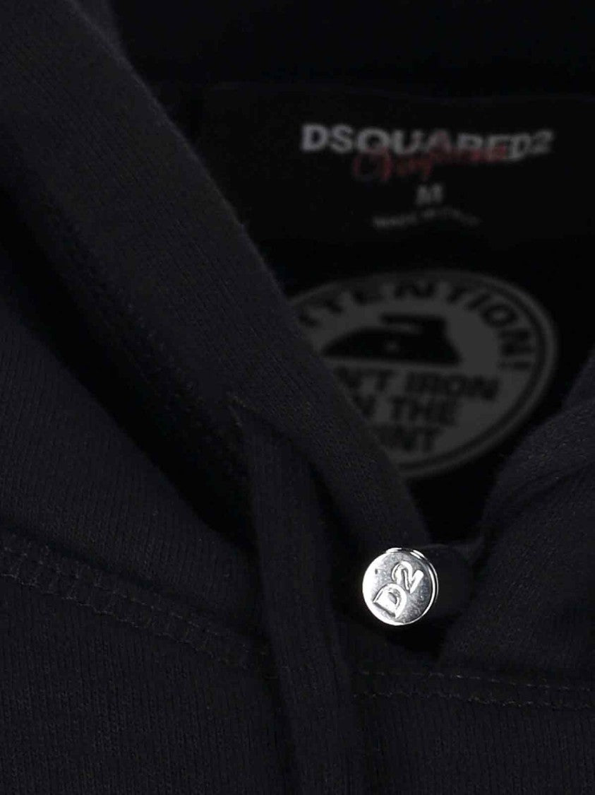 Dsquared2 Black Cotton "New York Doll" Hoodie