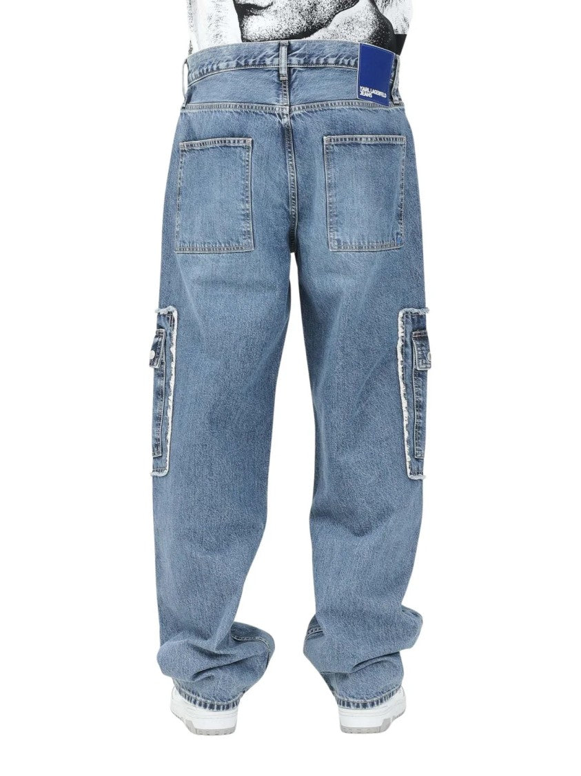Karl Lagerfeld Blue Cotton Jeans