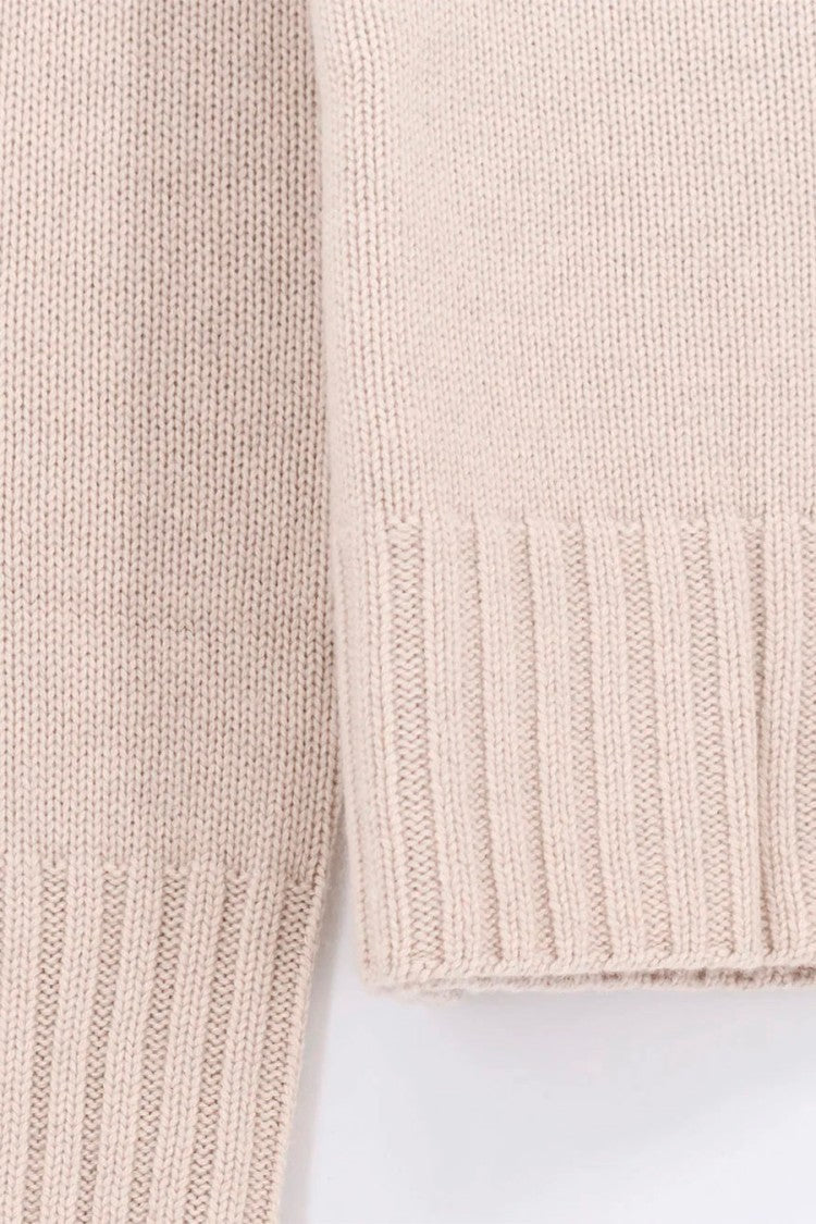 Max Mara Blush Smmmantova Chunky Funnel-Neck Wool-Blend Sweater