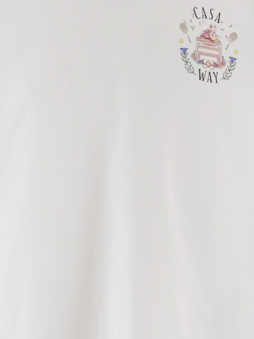 Casablanca White Back Logo Cotton T-Shirt