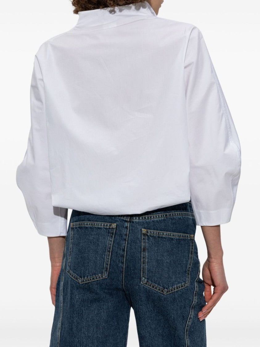 Givenchy White Three Quarter Puff Sleeve Top