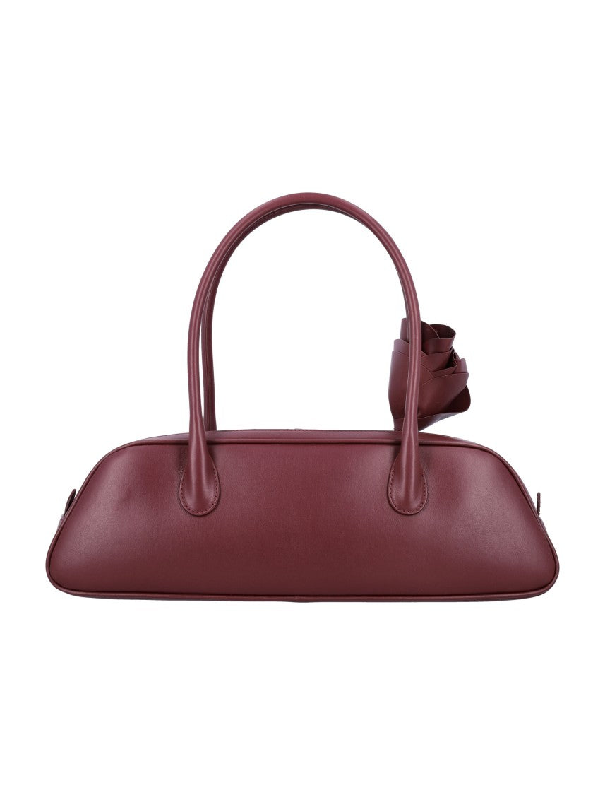 Magda Butrym Brigitte Burgundy Handbag With Structured Silhouette