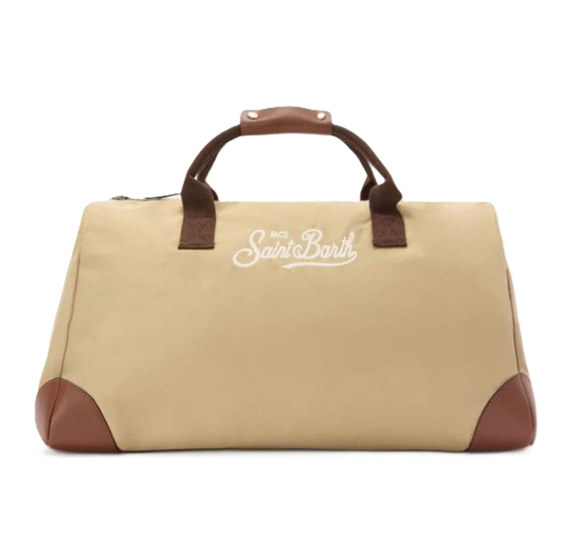 Mc2 Saint Barth Spacious Rectangular Duffle Bag With Leather Accents
