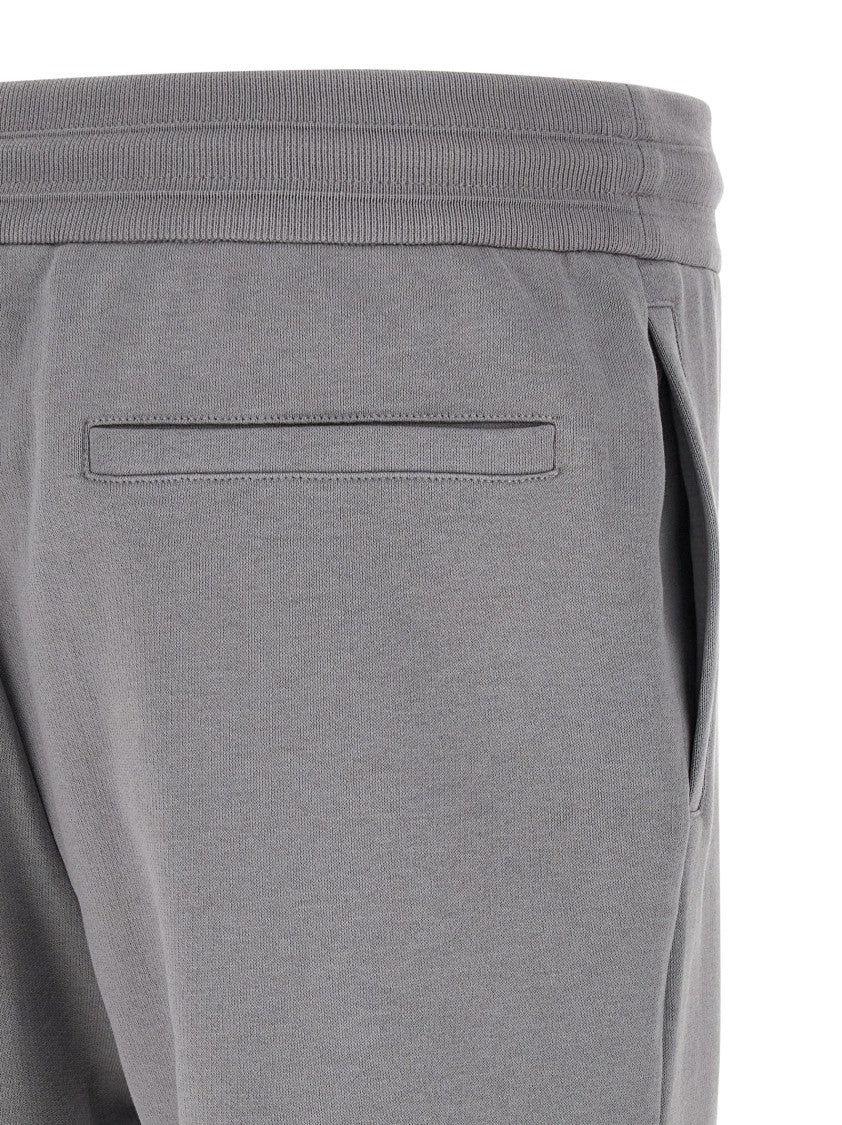 Kiton Gauze Cotton Tracksuit With Contrast Bands And Embroidered Logo