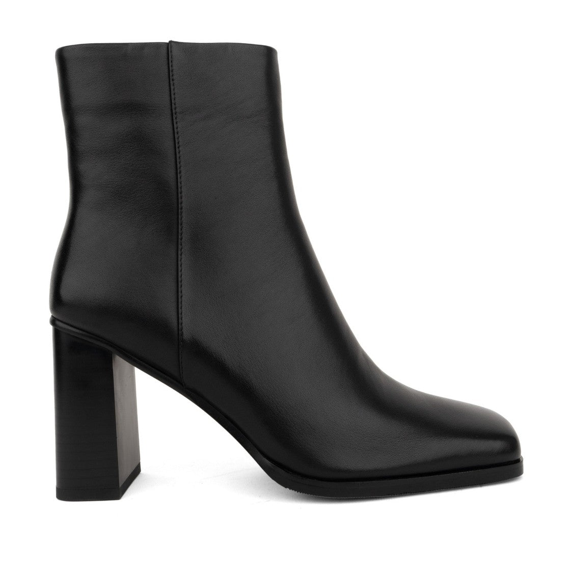 Linda Baumann Black Leather Square Toe Boots