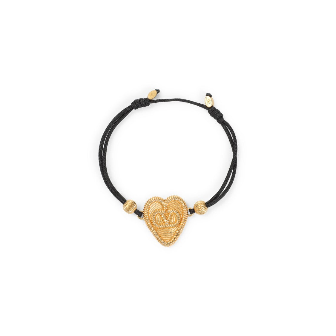 Valentino Garavani Black Cord Bracelet
