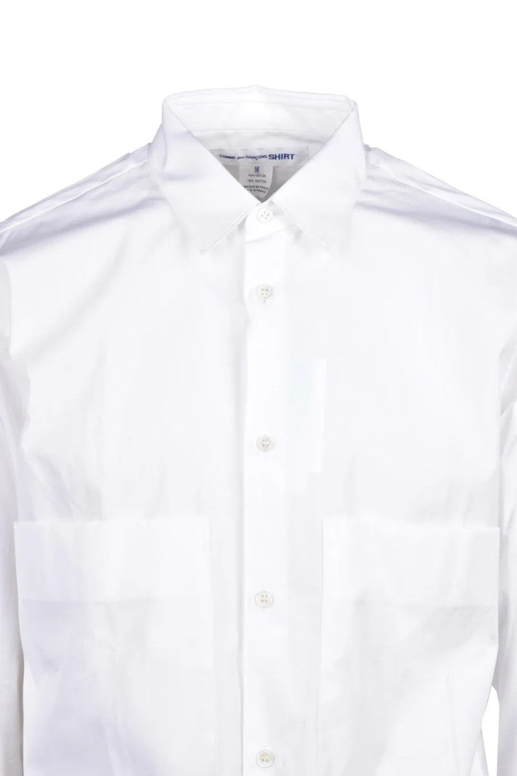 Comme Des Garçons Long-Sleeve White Casual Shirt