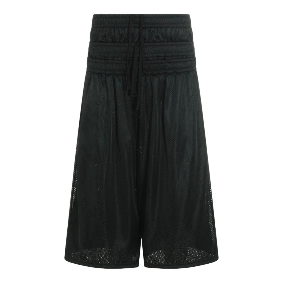 Awge High-Waisted Black Mesh Shorts With Drawstring