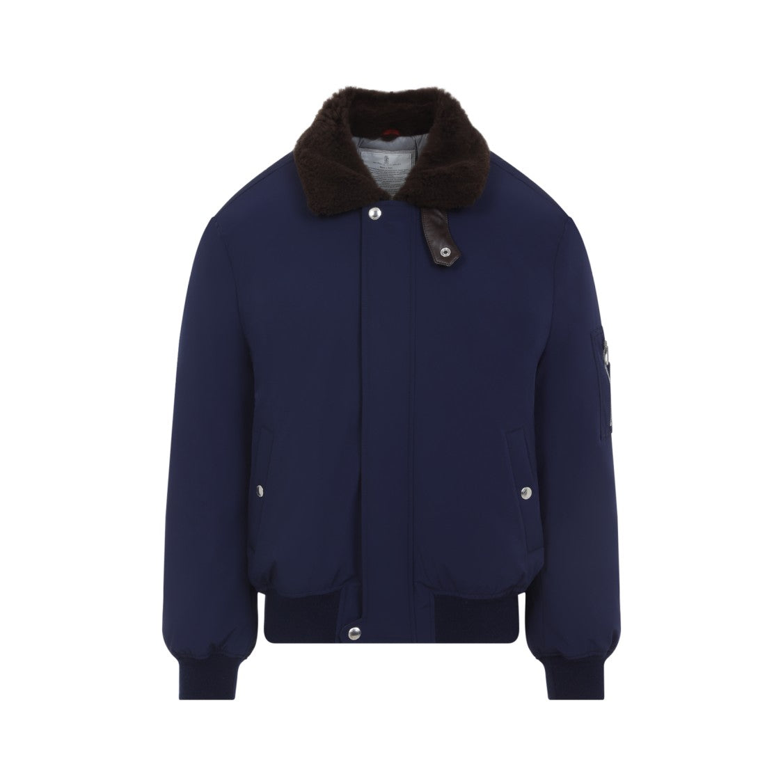 Brunello Cucinelli Blue Nylon Down Jacket