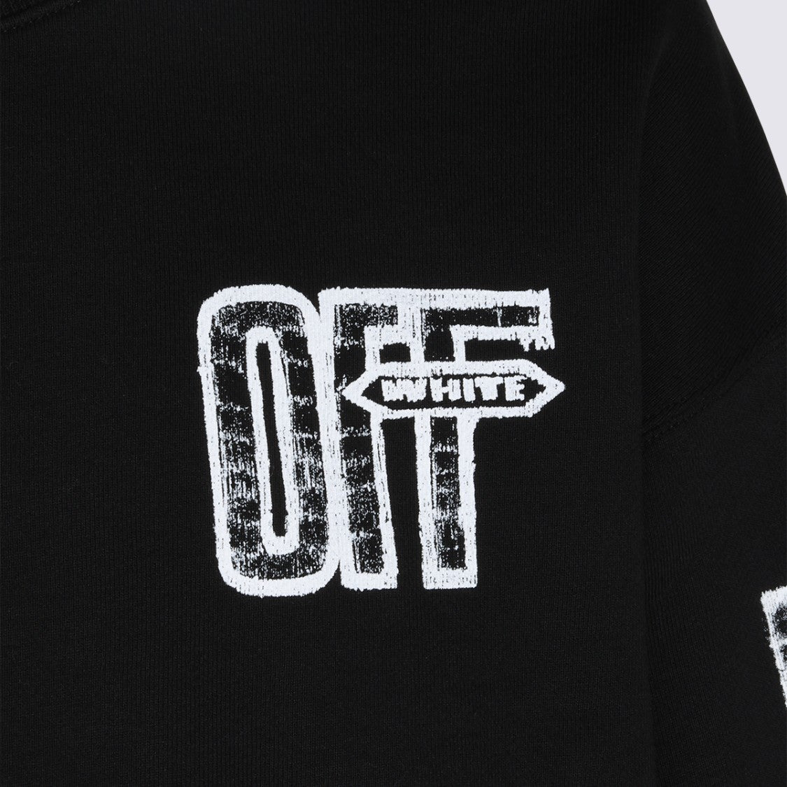 Off-White Graphic Print Black Sweater