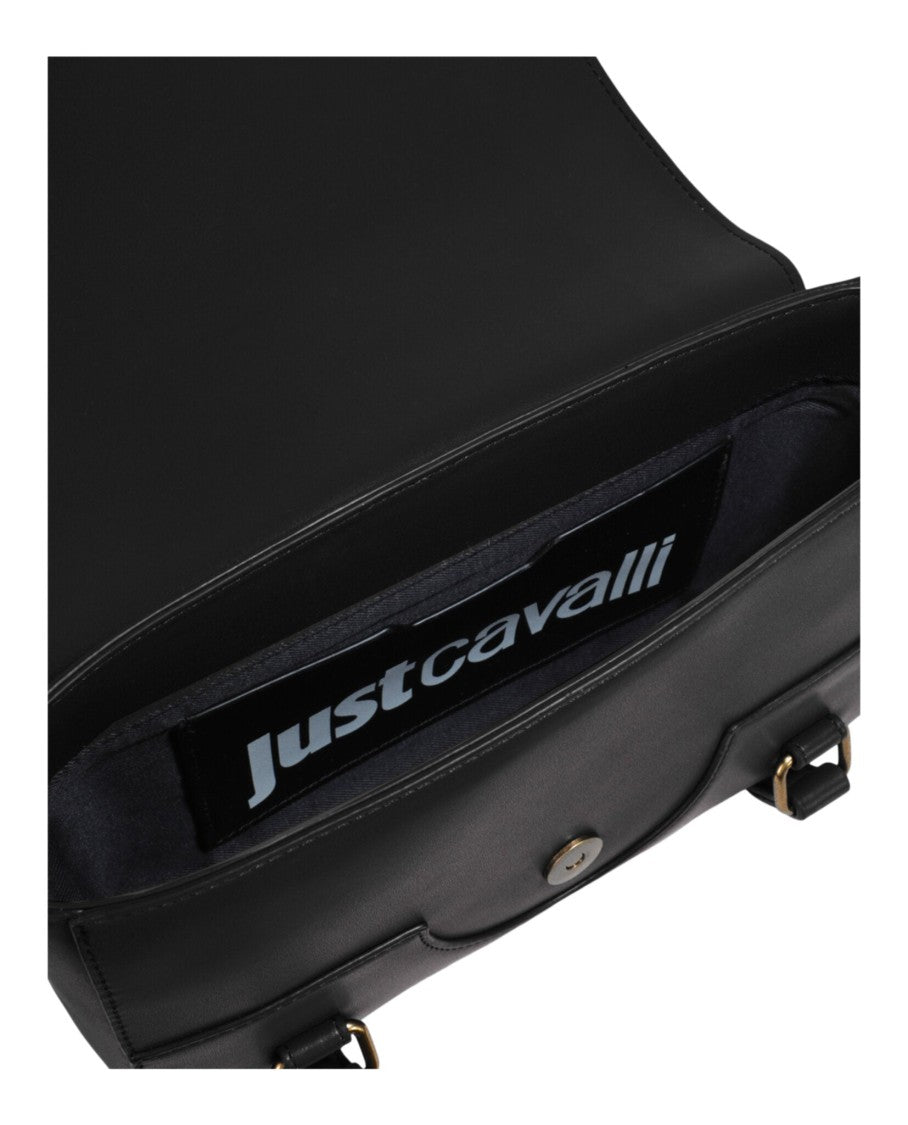 Just Cavalli Monochromatic Logo Small Shoulder Bag