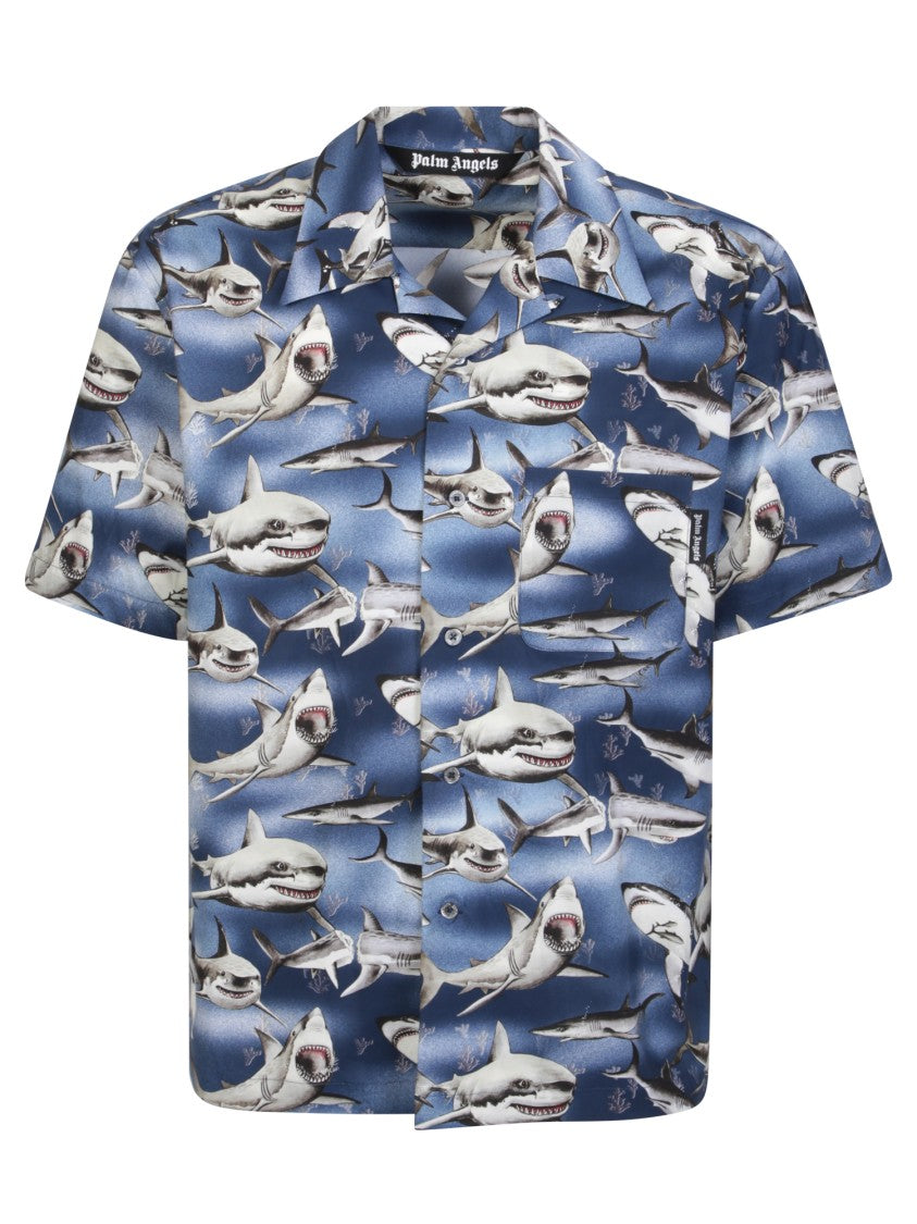Palm Angels Shark Bowling Shirt