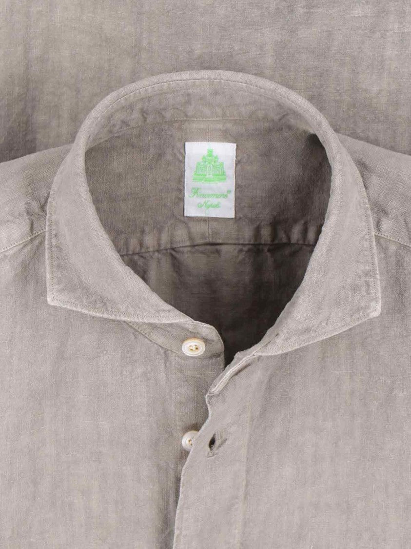 Finamore Salina Linen Shirt – Beige