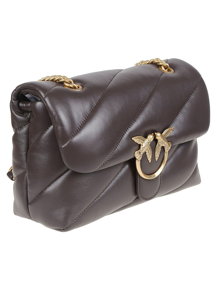 Pinko Love Classic Puff Maxi Quilt Sheepskin Shoulder Bag