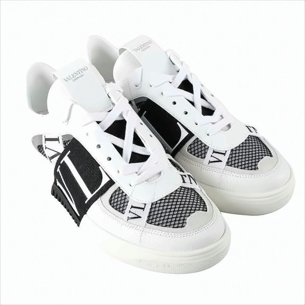 Valentino Garavani Calf Leather And Mesh Sneakers