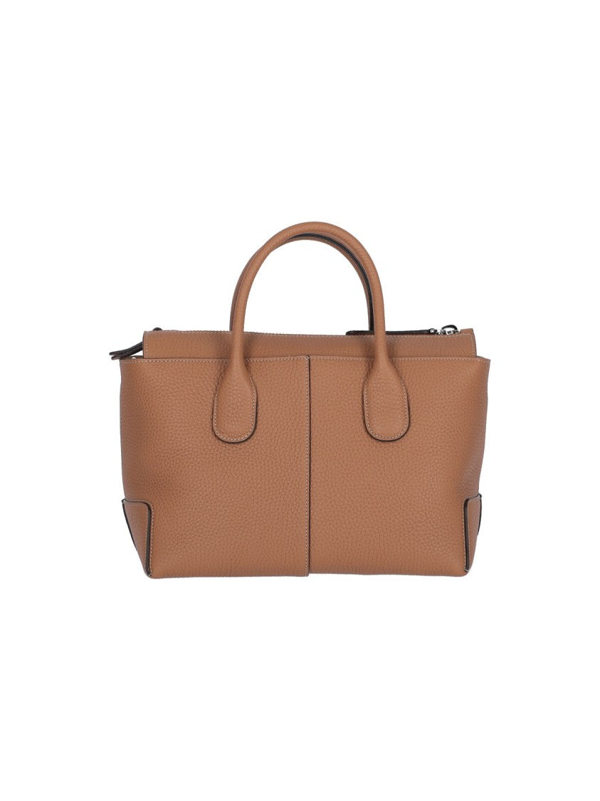 Tod's Brown Hammered Leather "Di Bag" Tote Bag
