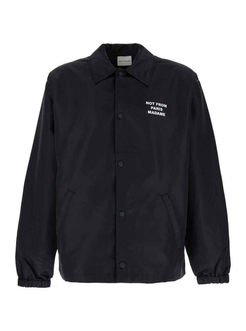 Drôle De Monsieur Techno Fabric Black Jacket