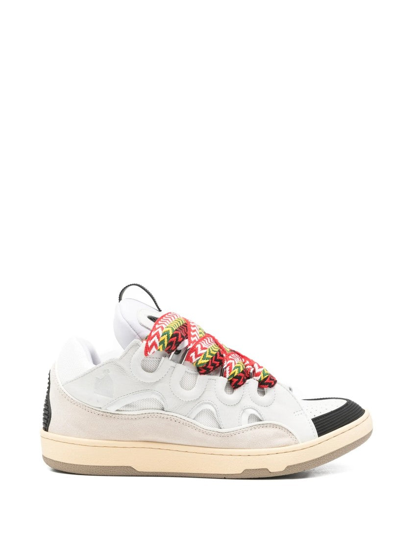 Lanvin Black Curb Sneakers Multicolored Zigzag Sneakers