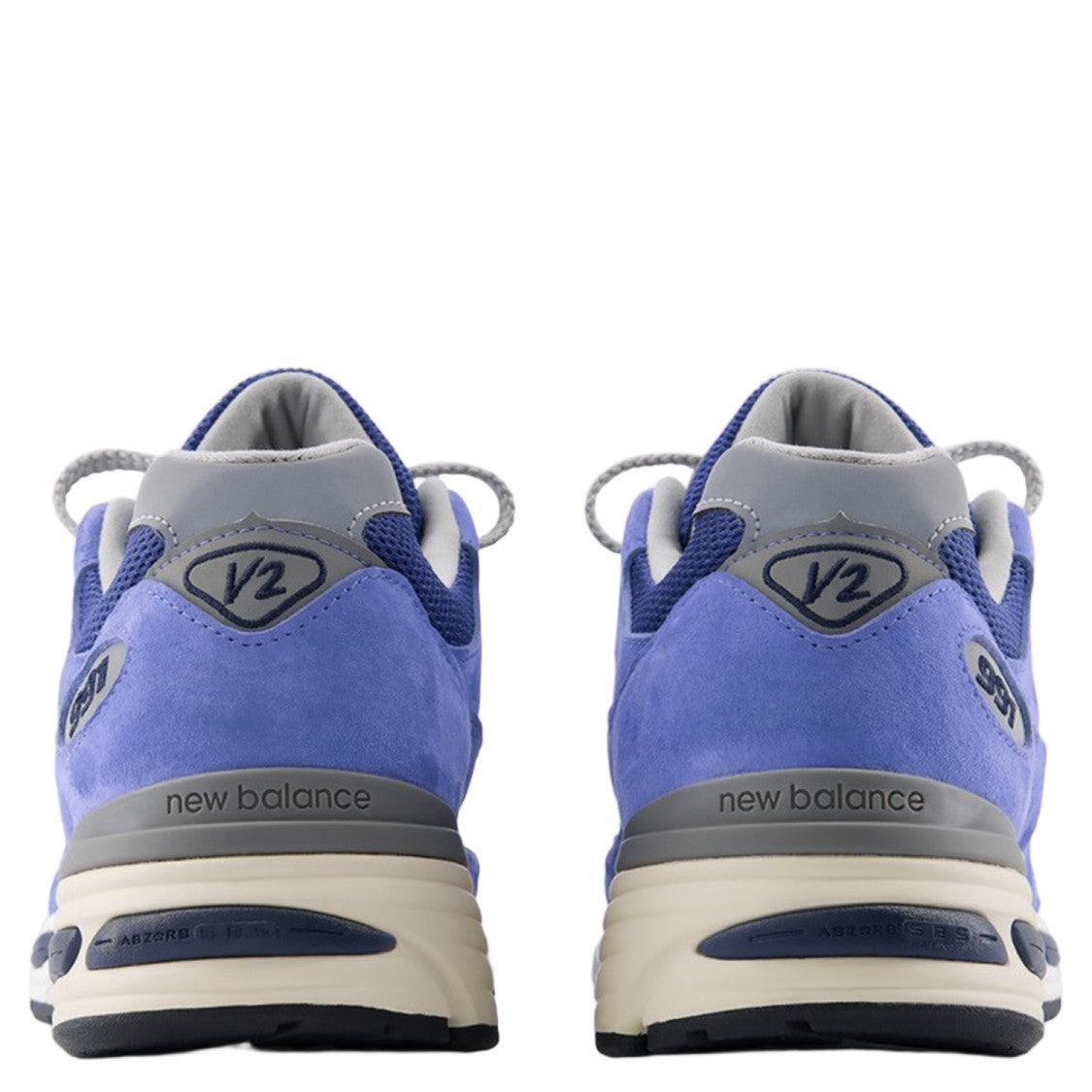 New Balance Blue 991V2 Abzorb Mesh Suede Sneakers