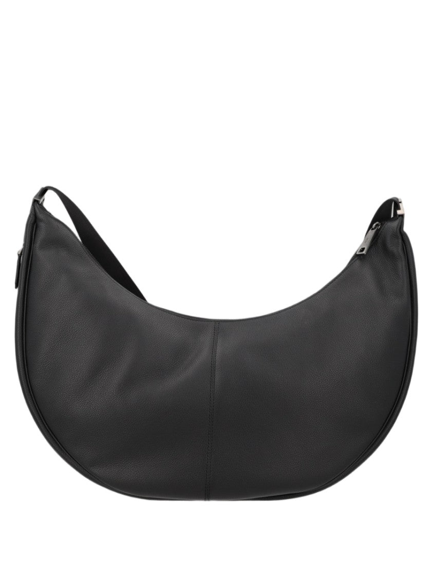 Fendi Large Crescent-Shaped Black Calf Leather Bag