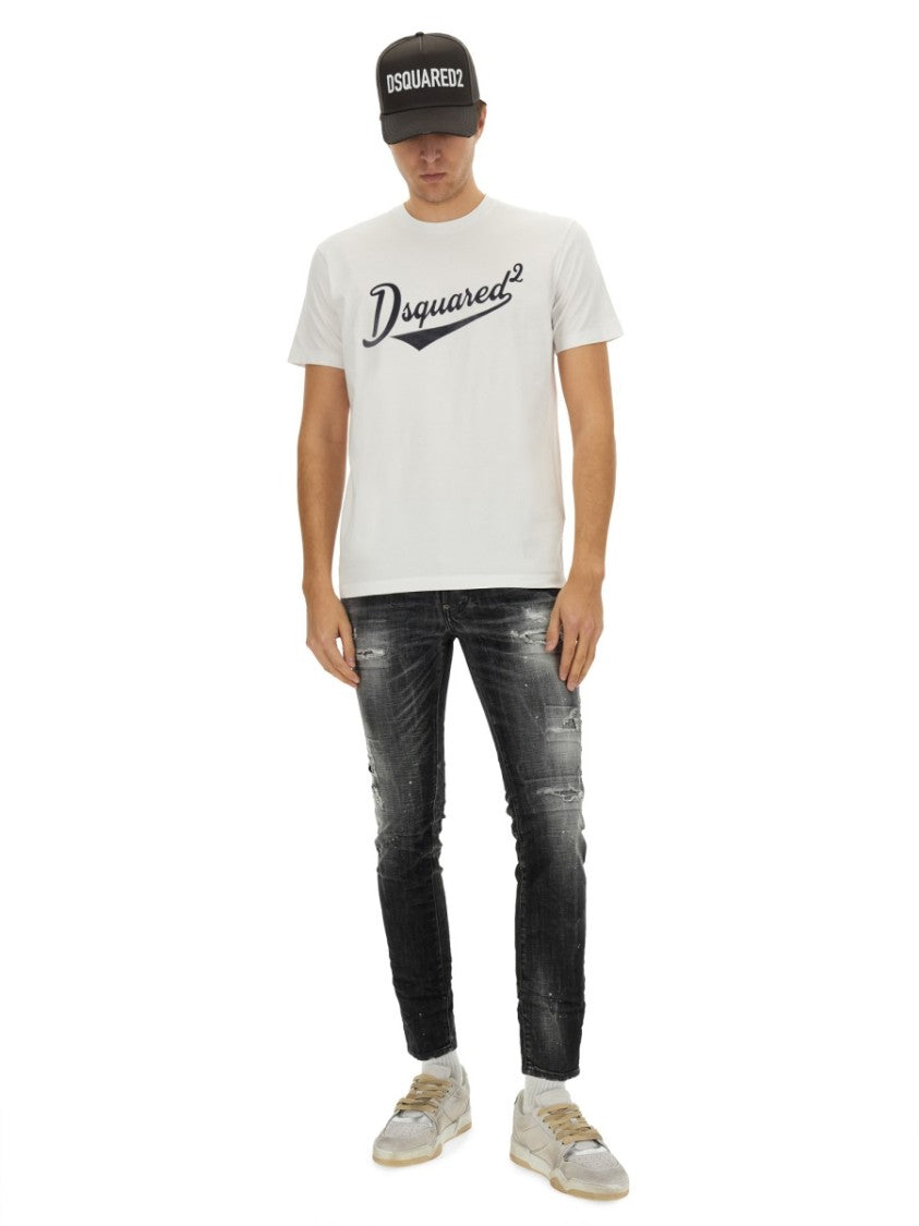 Dsquared2 "Cool Fit Velvet Logo" T-Shirt