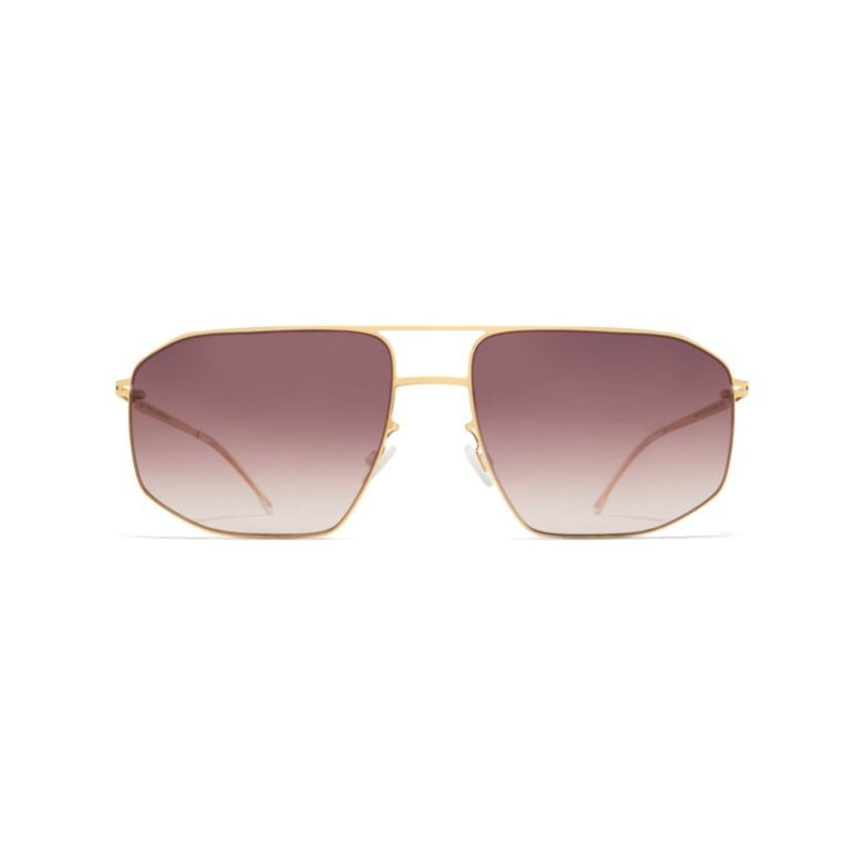 Mykita Santeri Geometric Gold Metal Sunglasses