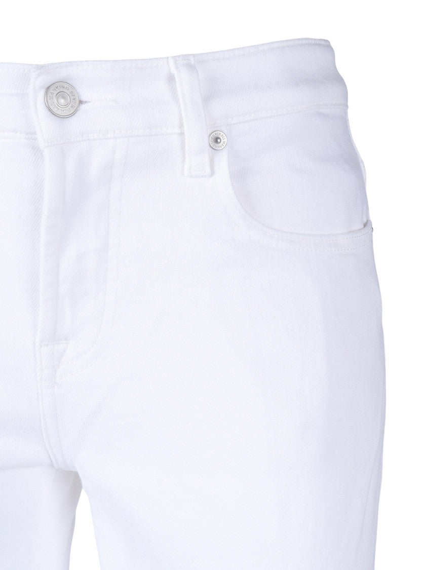 7 For All Mankind Crisp White Straight Ankle Jeans