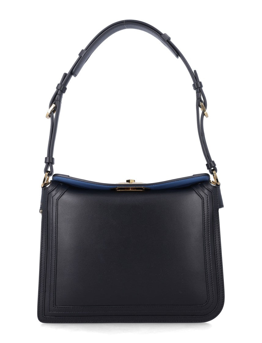 Lanvin Compagnon Small Asymmetric Leather Shoulder Bag