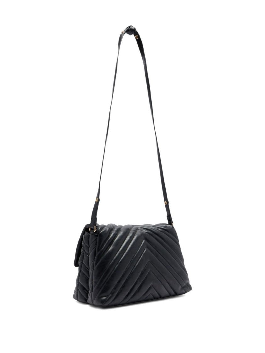 Liu Jo Quilted Black Shoulder Bag With Flap Closure