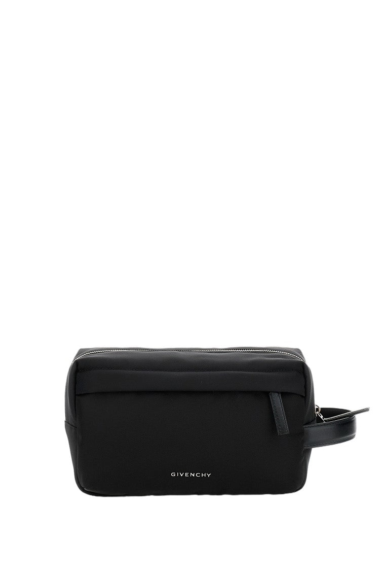 Givenchy Rectangular Technical Fabric Toiletry Pouch With Signature Embossing