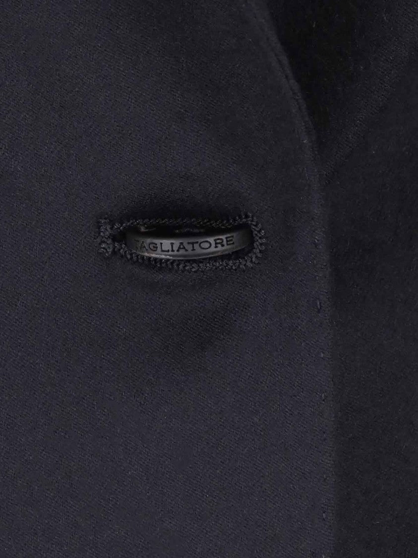 Tagliatore Double-Breasted Tailored Suit Set In Luxurious Wool And Silk