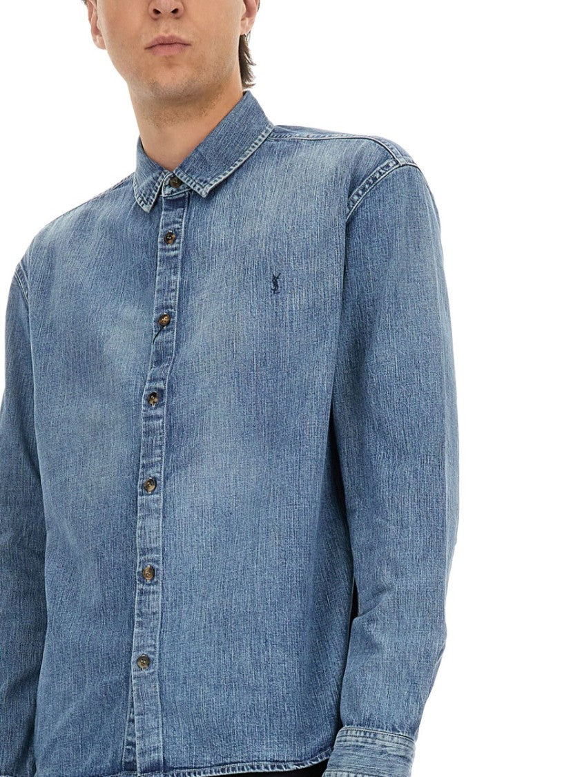 Saint Laurent "Cassandre" Denim Shirt