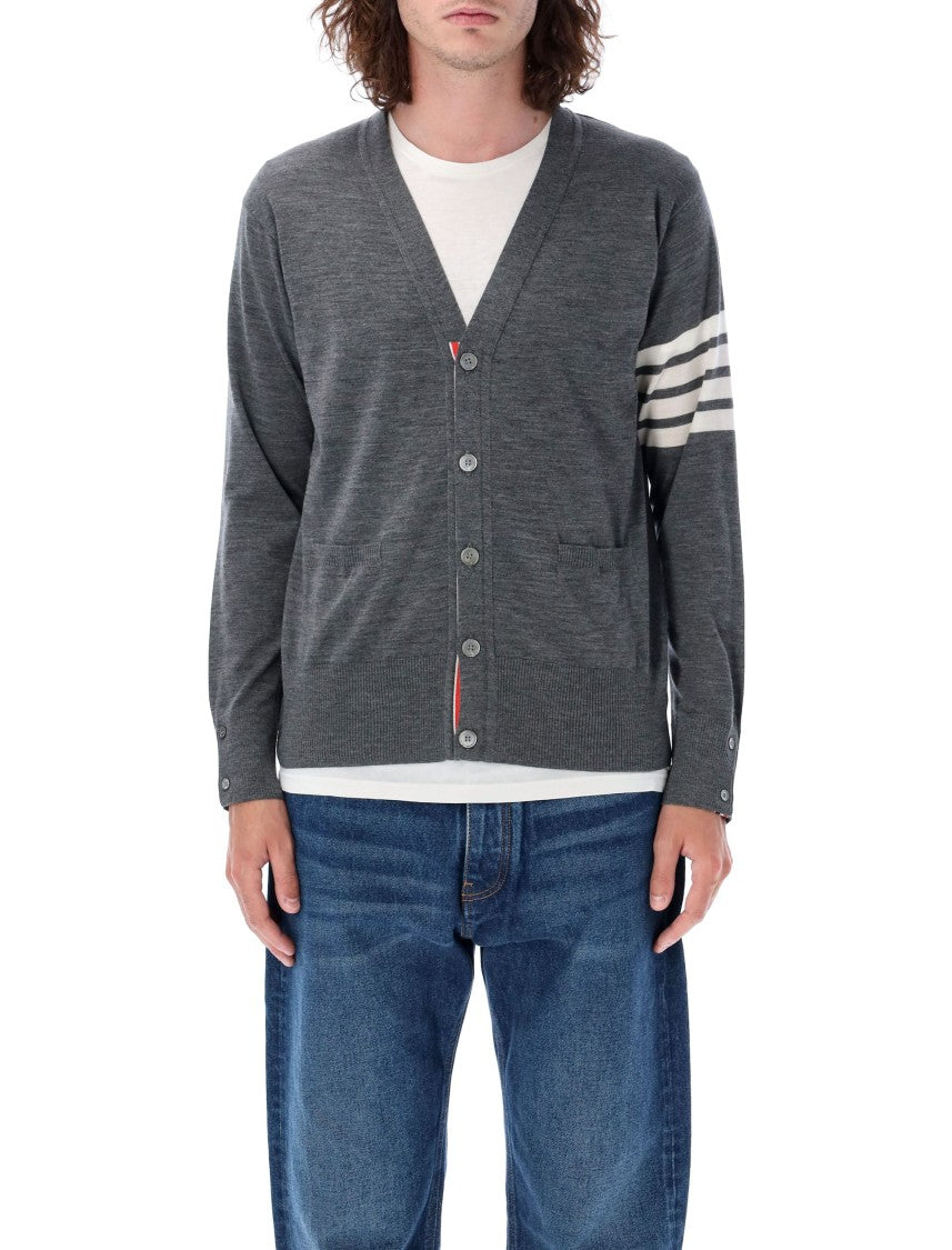 Thom Browne Classic V-Neck Merino Cardigan Sweater