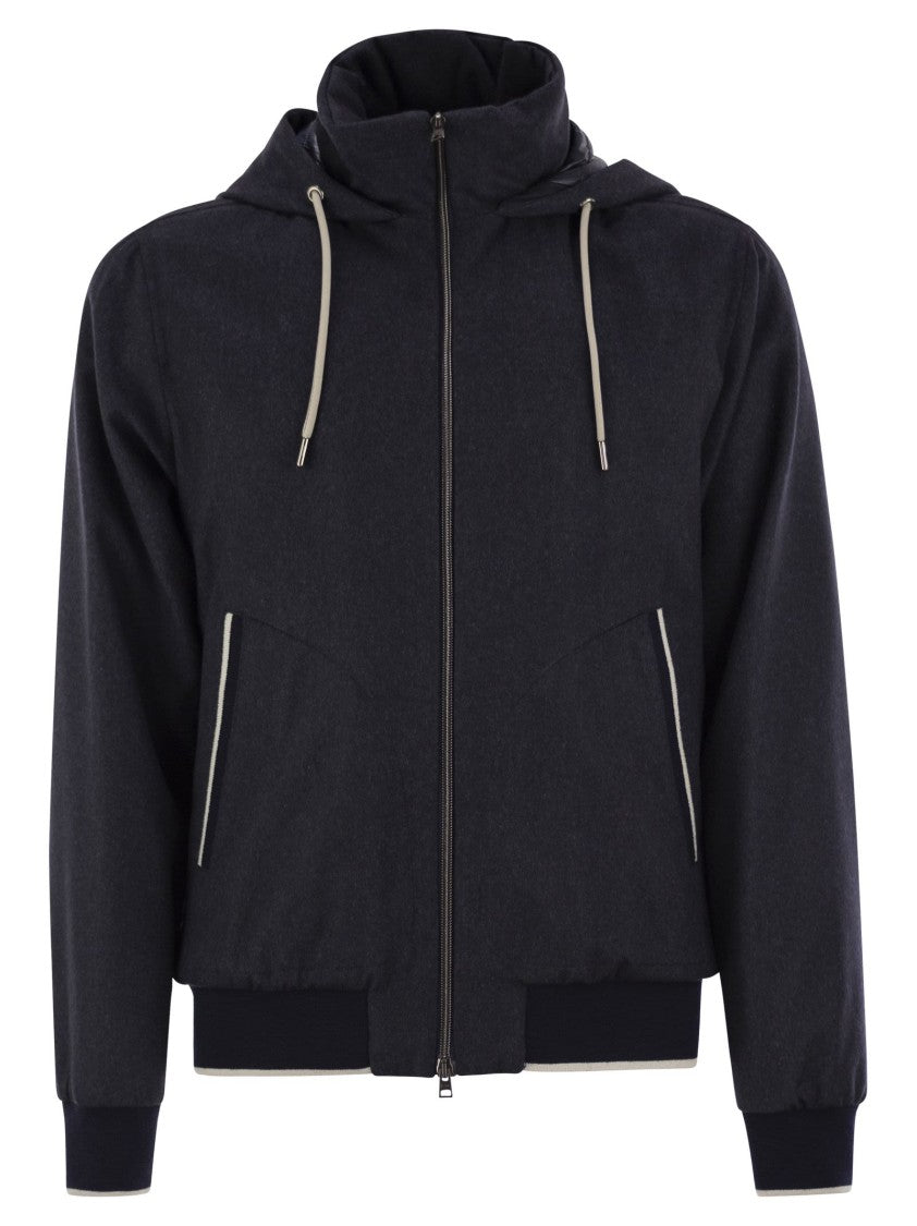 Herno Cashmere And Silk Resort Bomber Jacket