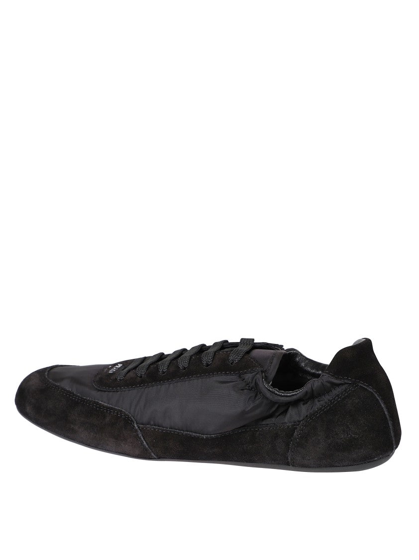 Prada Streamlined Sneakers With Suede
