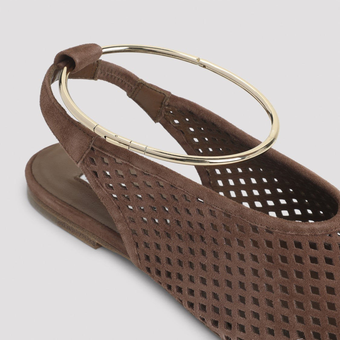 Jil Sander Brown Goat Leather Sling Back