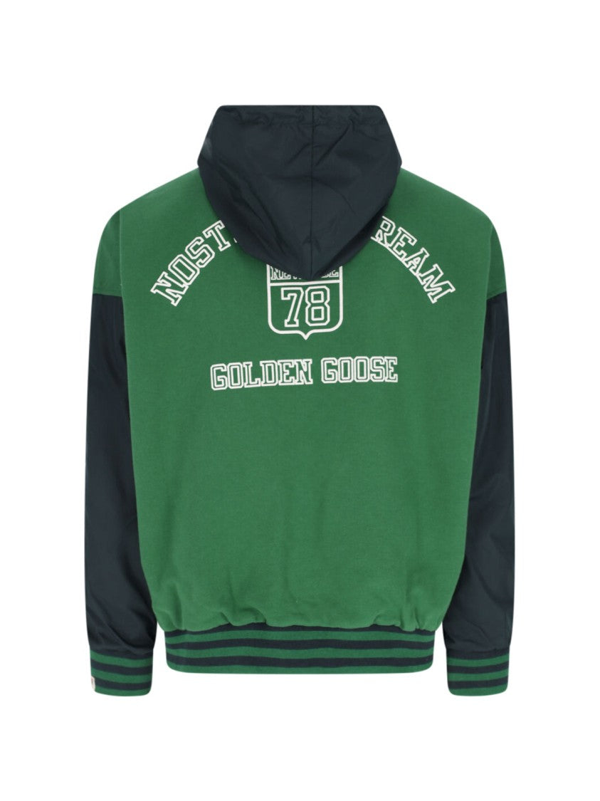 Golden Goose Reversible Zip Hoodie – Green/Blue