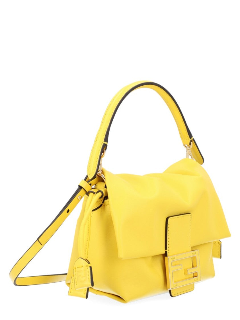 Fendi Structured Small Handbag With Adjustable Drawstring Ties