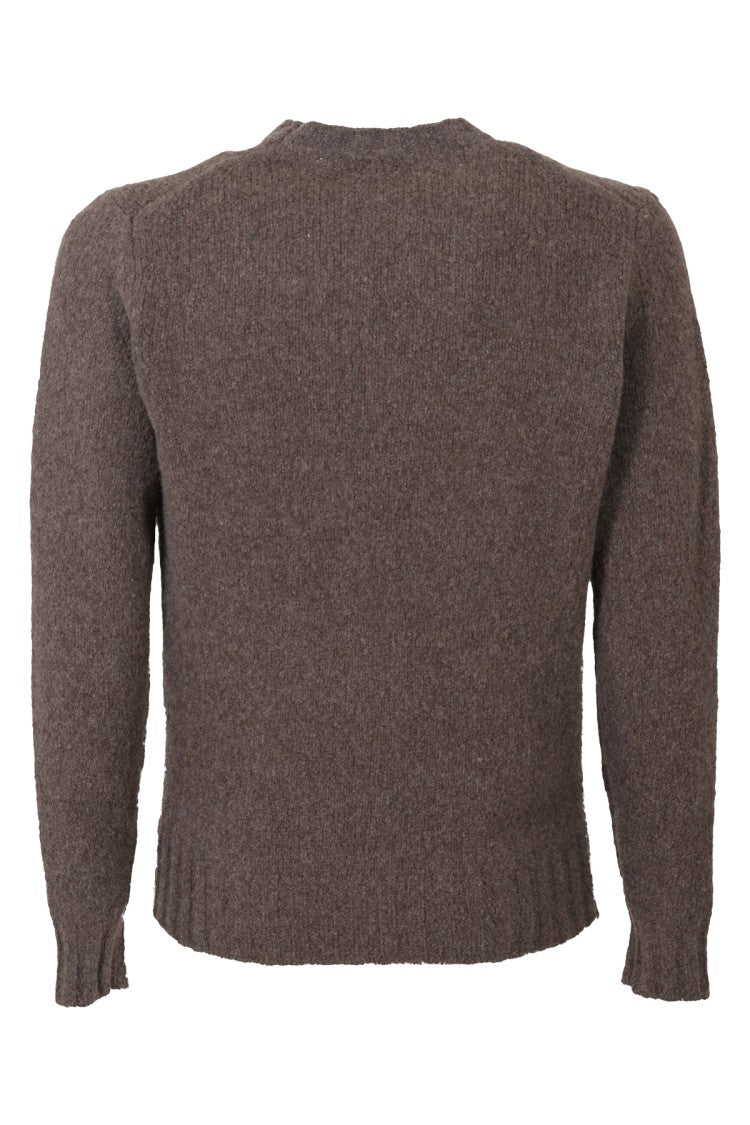 Filippo De Laurentiis Long-Sleeved Crew Neck Sweater In Muted Tortora Shade