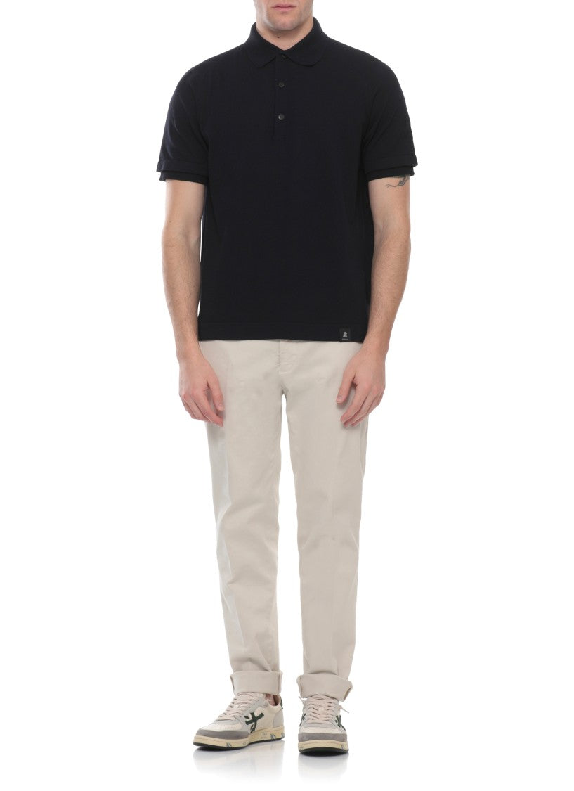 Premiata Blue Cotton Three-Hole Polo Shirt