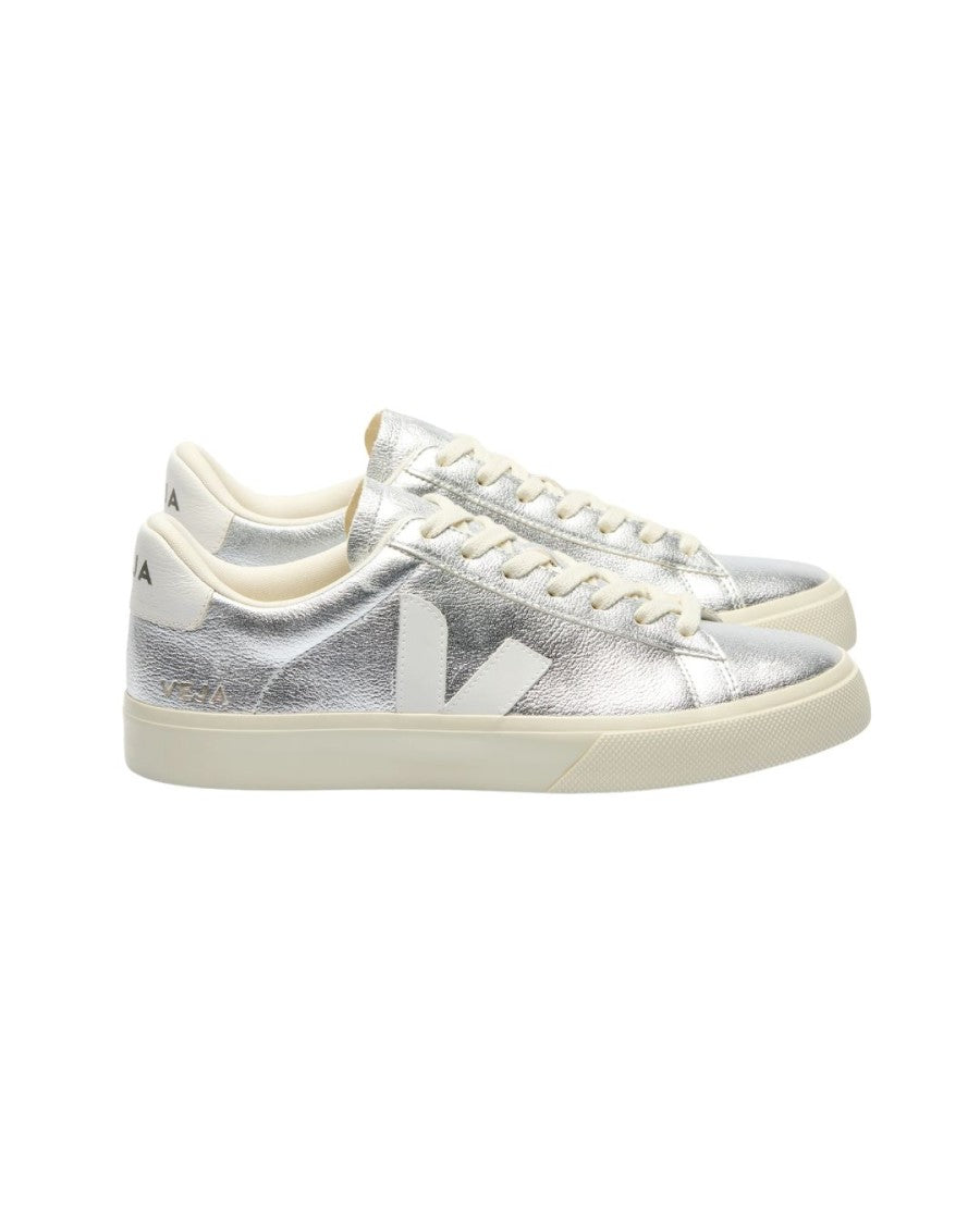 Veja Campo Leather Silver, White Sneakers