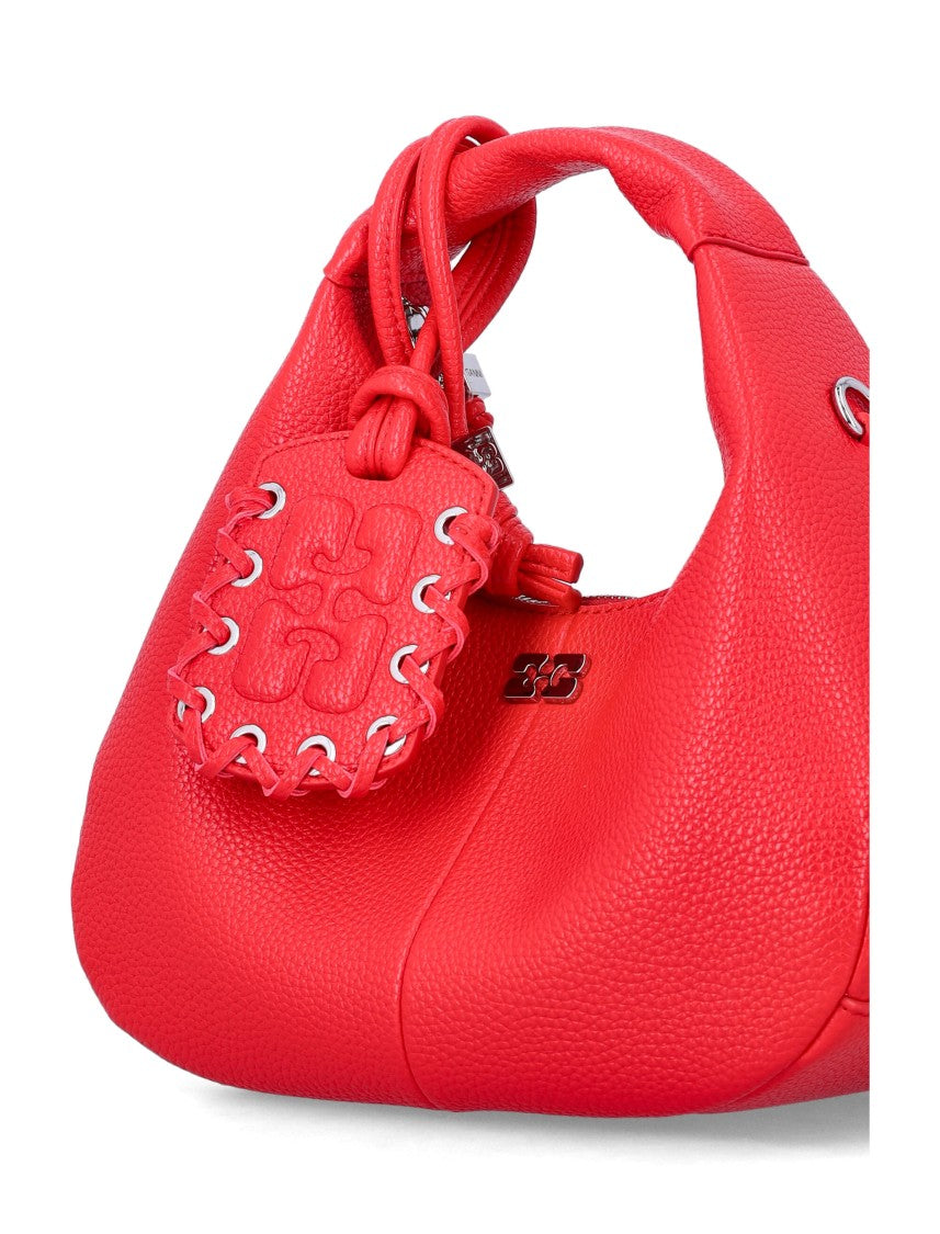 Ganni Hobo Mini Compact Pebbled Mini Bag