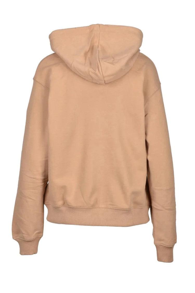 Tommy Hilfiger Beige Cropped Hooded Sweatshirt