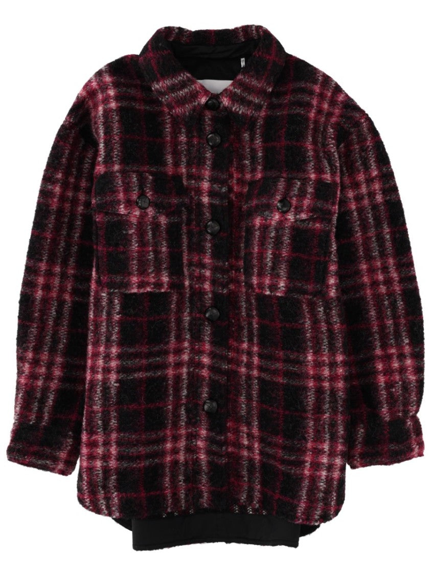 Isabel Marant Étoile Harveli Plaid Wool Blend Shirt