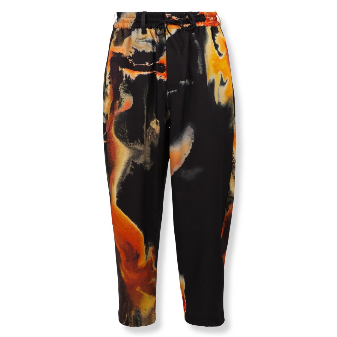 Y-3 Black Pants With All-Over Print