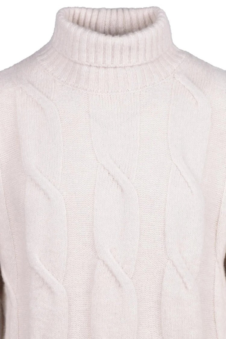 Eleventy Cashmere Silk Crewneck Sweater - White