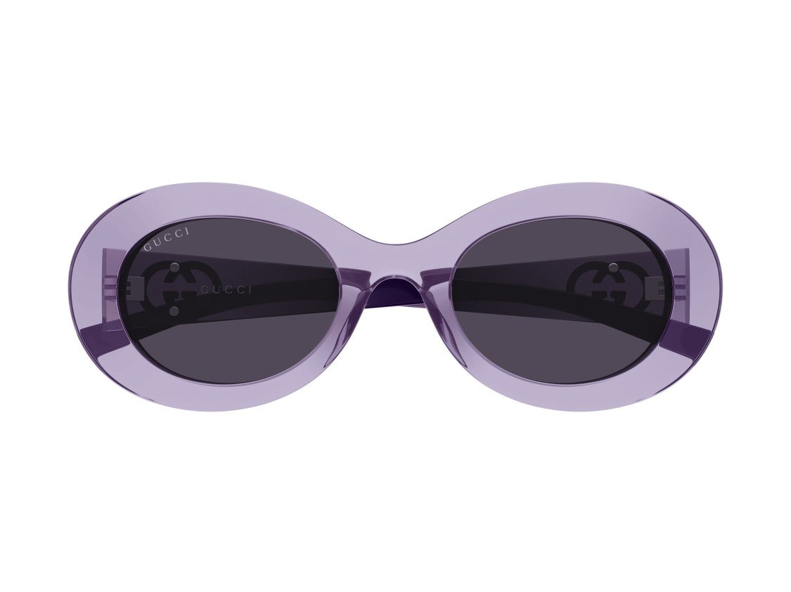 Gucci Purple Gg2026s Translucent Rounded Sunglasses